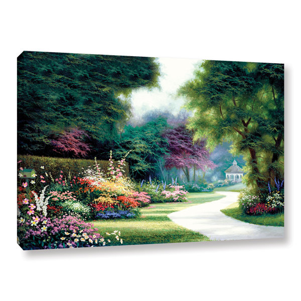 Winston Porter Garden Birdhouse Painting on Canvas Wayfair